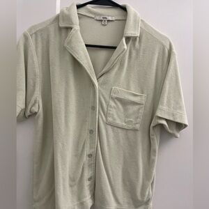 Vans Short Sleeve Terry Shirt in Pale Sage